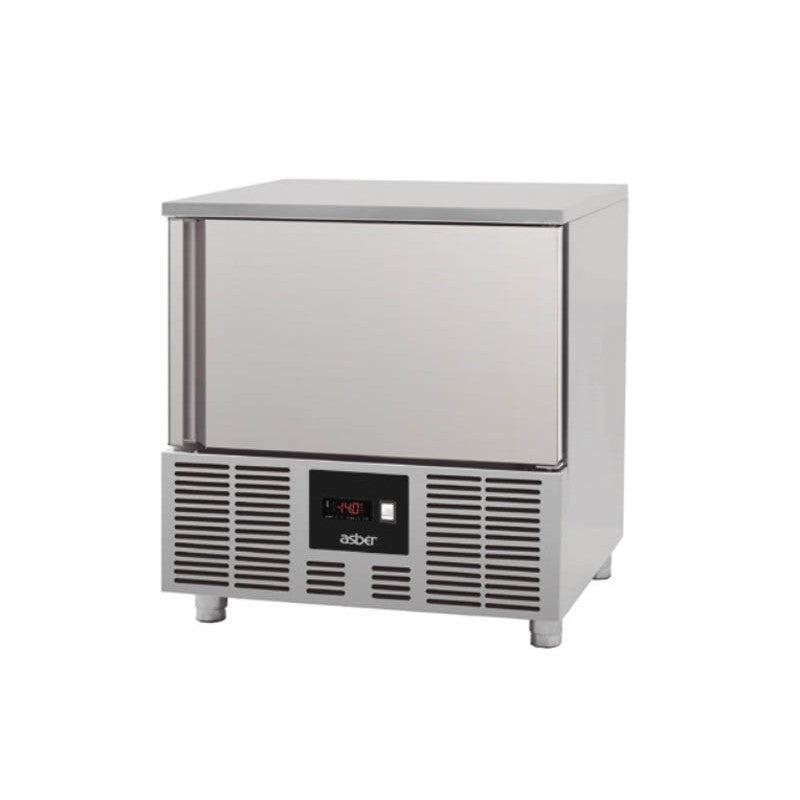 ABATIDOR ASBER EBC-05 | Abatidor de Temperatura Enfriador Rápido | Acero Inoxidable | Vertical | 1 Puerta | Eléctrico | Repostería Pastelería Cocina Industrial | Enfriar Alimentos Comida Caliente Hirviendo Buffet Servicio de Banquetes Restorán Cocina Comedor Industrial Abatidor de Temperatura Enfriador Rápido Ultracongelado Congelador de Enfriamiento Rápido Shock Freezer Blast Chiller