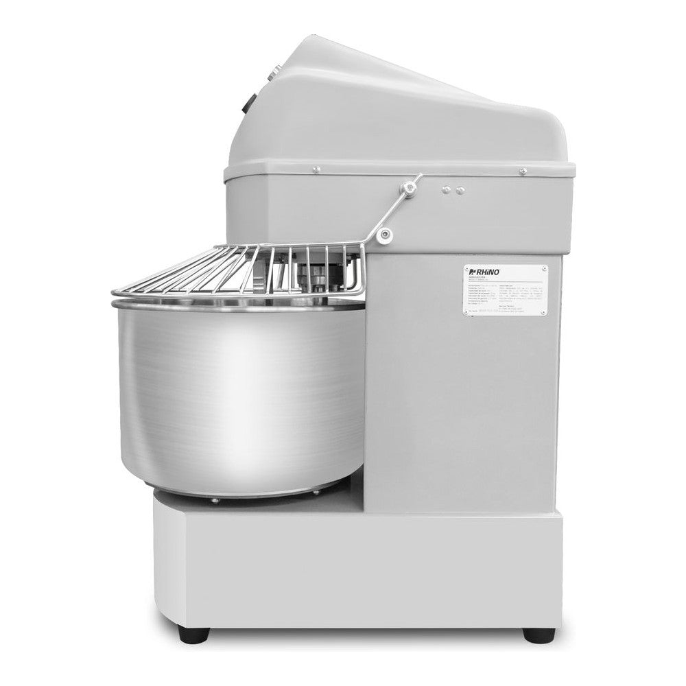 AMASADORA RHINO AMASA-30 | Amasadora de Doble Acción Giratoria | Capacidad de Tazón: 30 L | Acero Inoxidable | Panadería Pizzería Cocina Industrial | Amasadora Industrial Revolvedora de Masa Amasadora de Pan Comercial Espiral de Harina Acero Inoxidable Panadería Pizzería Pastelería Cocina Industrial Restaurante Profesional
