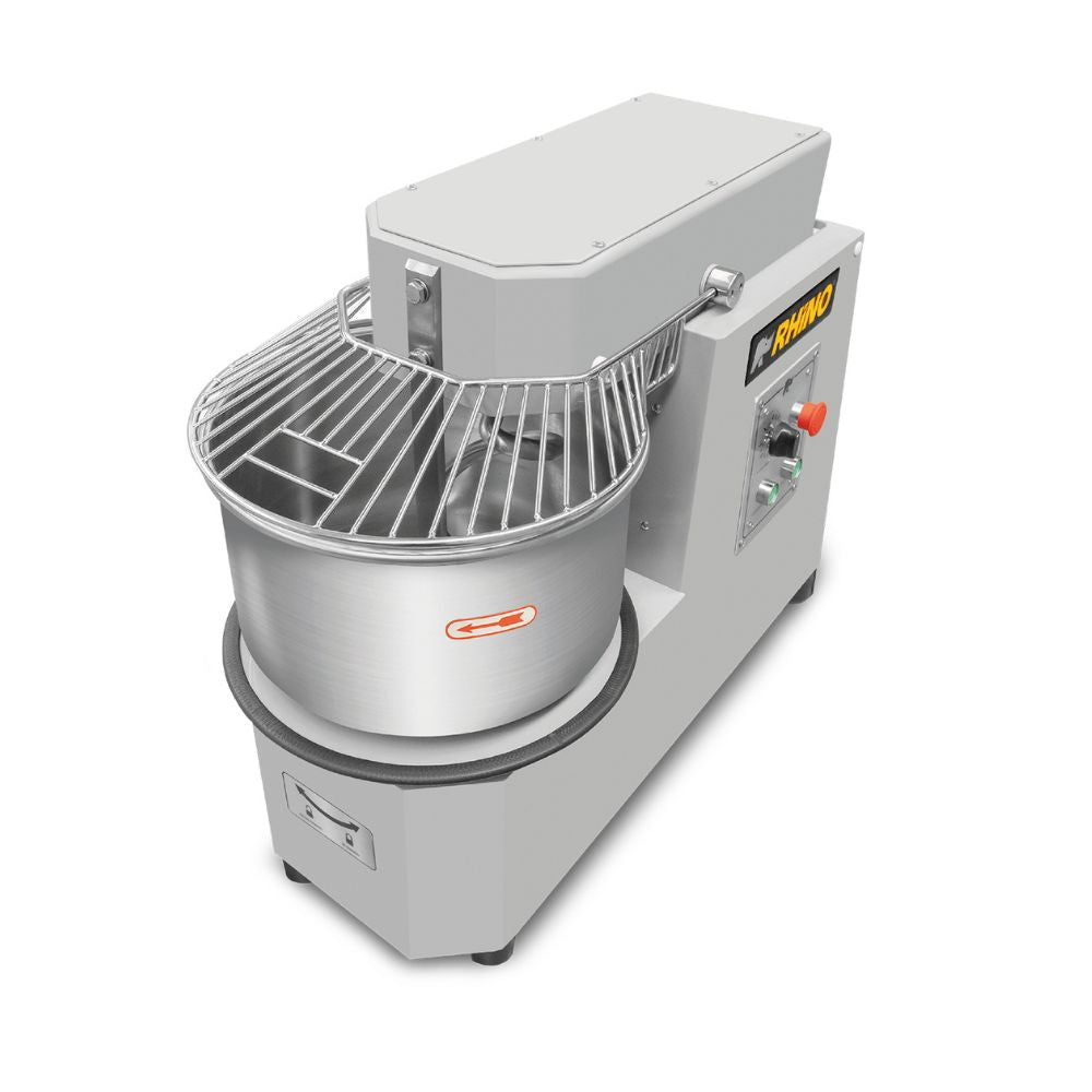AMASADORA RHINO AMASA-20PRO | Amasadora de Procesamiento Prolongado | 2 Velocidades | Capacidad de Tazón: 20 L | Panadería Cocina Industrial Restaurante Restaurantes Cocina Panaderias Banquetes Comedores Hornear Industriales Pan Panificadora