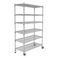 ANAQUEL Rey Fuerte MLM2030709475 | Estante Anaquel | Cromado | 6 Niveles | Cocina Restaurante Organización | Anaquel Estante Rack de Acero Inoxidable Estantería Entrepaños Almacenamiento Organización Cocina Industrial Restaurante Bodega Almacén Hotel