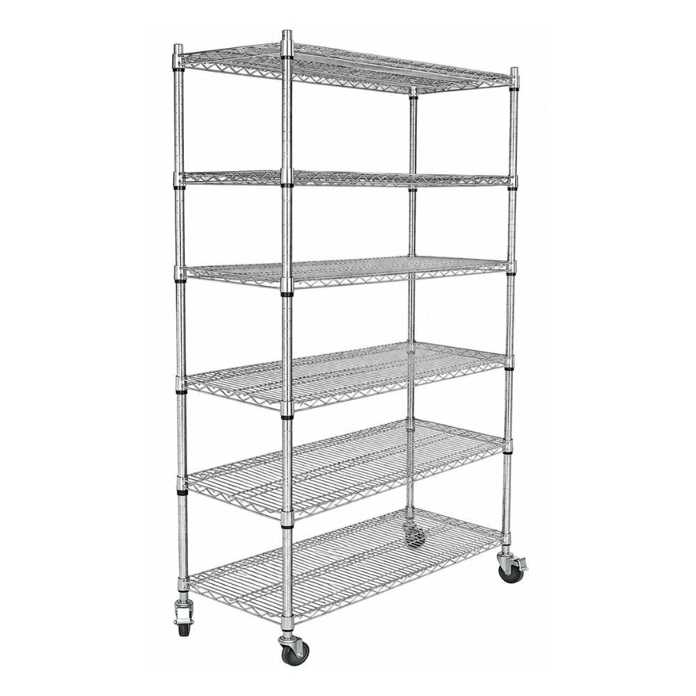 ANAQUEL Rey Fuerte MLM2030709475 | Estante Anaquel | Cromado | 6 Niveles | Cocina Restaurante Organización | Anaquel Estante Rack de Acero Inoxidable Estantería Entrepaños Almacenamiento Organización Cocina Industrial Restaurante Bodega Almacén Hotel