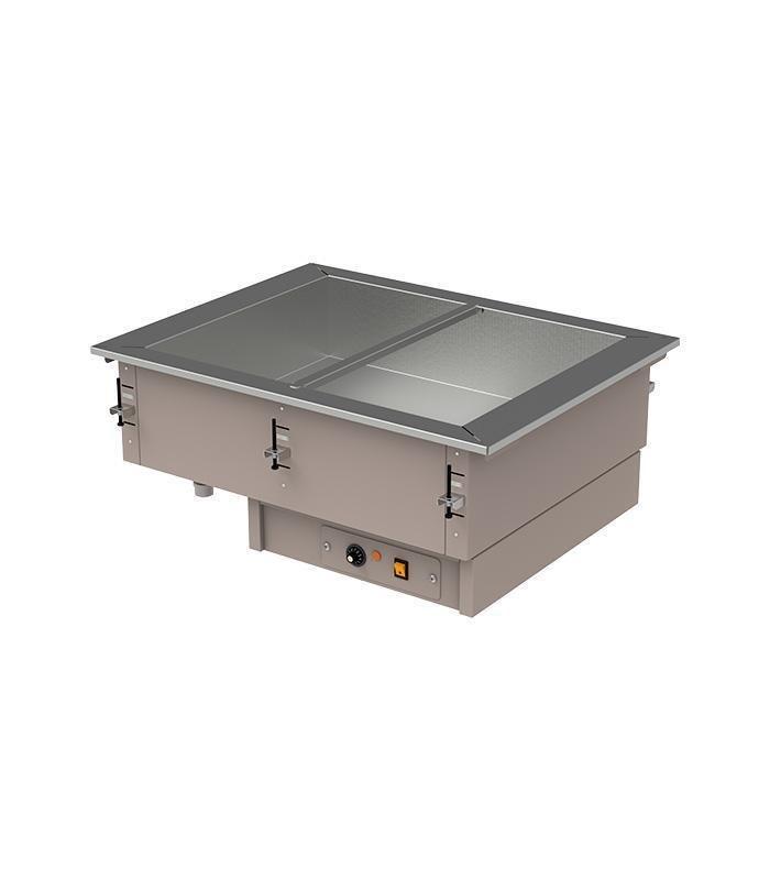 BAÑO MARIA ASBER DBM-211-S-W | Baño María | Eléctrico | Acero Inoxidable | Gris | Restaurante Buffet para Restaurante Cocina Industrial Banquetes Baño María Cocina Industrial Comedor Banquetes Calentar Negocio 