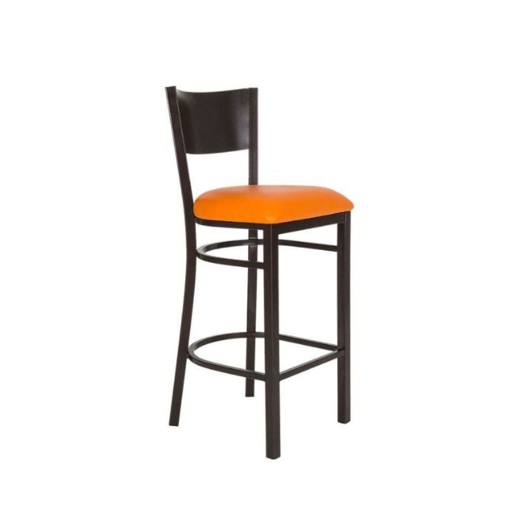 Banco Comercial Para Cafetería - ALBAR AR-185 F - Varios Colores - Asiento Tapizado y Respaldo En Lámina De Acero