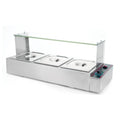 MIGSA BN-B22 | Baño María | Platillos Guisados Buffet | 3 Insertos Medios | Eléctrico | Acero Inoxidable | Restaurante Cocina Comedor Industrial Buffet Taquiza Negocio.