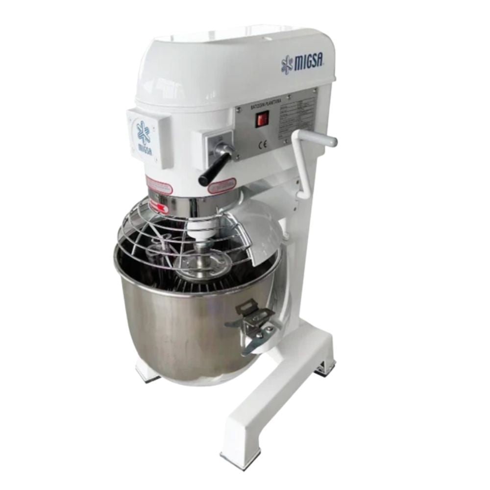 MIGSA  B30 | Batidora | Panadería Repostería Supermercado | Planetaria | Capacidad de Harina 4 Kg | 3 Velocidades | Comercial | Harina Pasteles Galletas Pan Dulce Salado Bolillo Panificadora