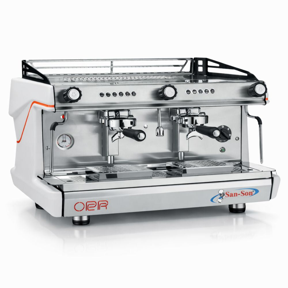 CAFETERA SAN SON OPERA 2G E | Cafetera Italiana Electrónica Programable | 2 Grupos Profesionales | Caldera de Latón de 11 Lts | Cafetería Restaurante Hotel Negocio Restaurante Cafeteria Hospital Oficina Hotel Hogar Negocio Sala de Espera