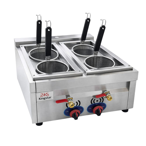 COCEDOR KINGSTAR CPSKG | Cocina de Pasta Sobremesa | Gas | Restaurante Comida Rápida Cocedor Restaurante Industrial Banquetes Calentar Preparación Alimentos Cocer Hervir Bascular Enfriar Hostelería