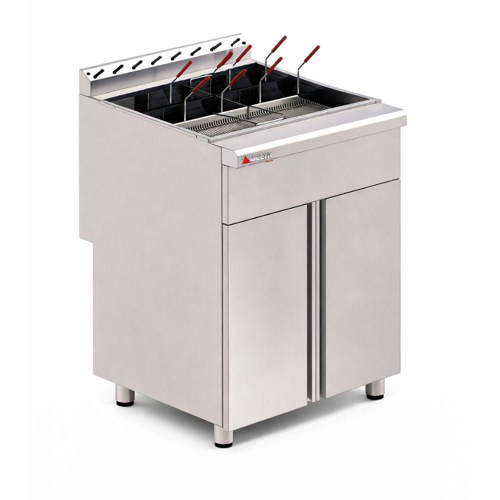 COCEDOR DELTA CP-GPA-80 | Cocedor de Pastas | 2 Tinas | 28 Litros | Rango de 15°C a 120°C |  Restaurante Comida Italiana Spaghetti Fetuccini Buffet Comida Asiática Oriental Catering Comedor Cocina Industrial Universitario