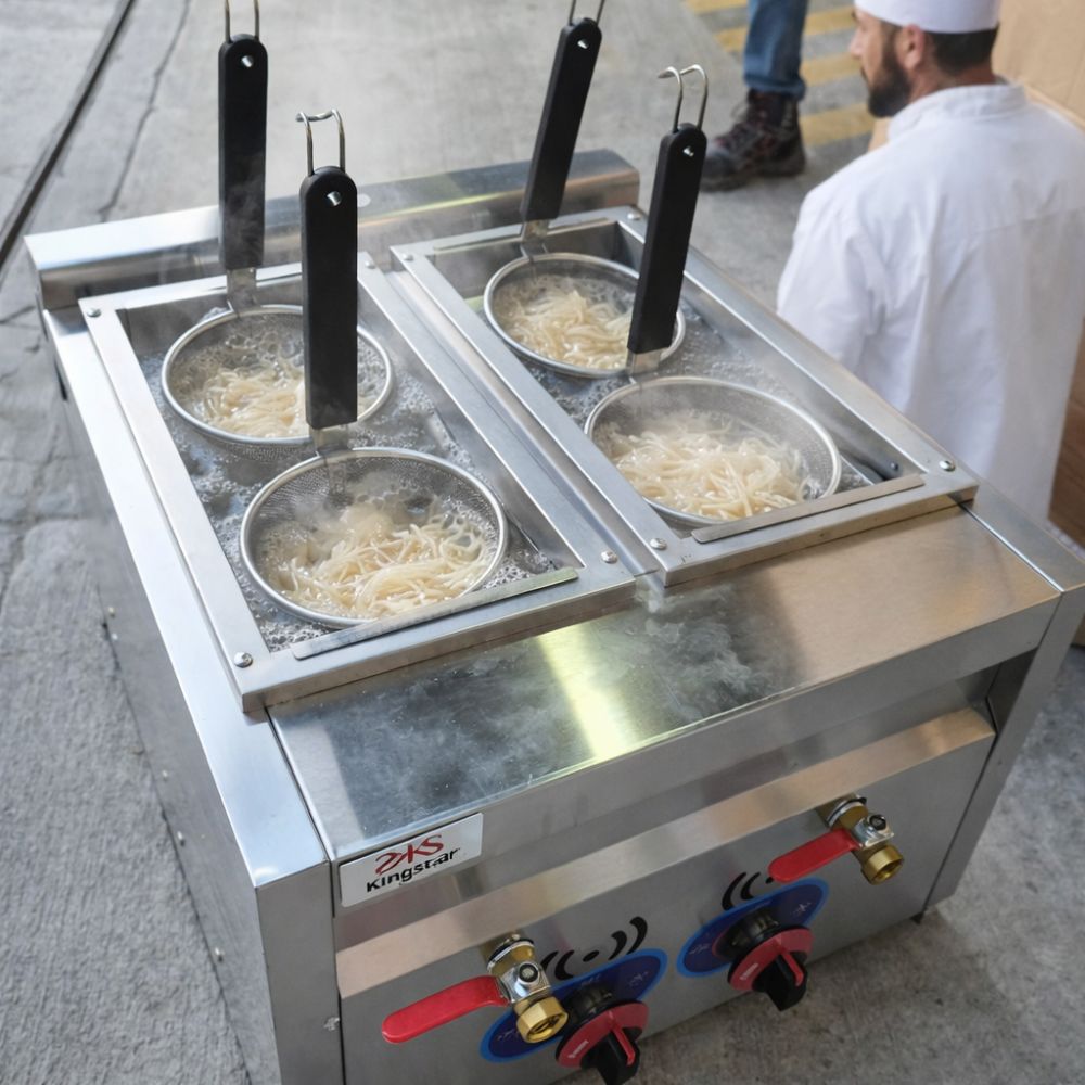 COCEDOR KINGSTAR CPSKG | Cocina de Pasta Sobremesa | Gas | Restaurante Comida Rápida Cocedor Restaurante Industrial Banquetes Calentar Preparación Alimentos Cocer Hervir Bascular Enfriar Hostelería