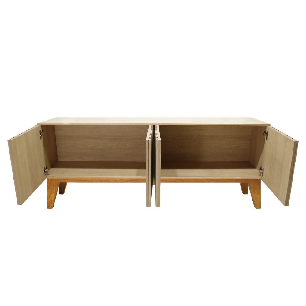 CREDENZA NOGAL BEAT TULUM CRED2843811 | Credenza Hotel | Tiras Puertas Abatibles | Interior