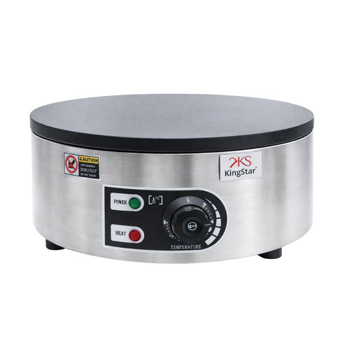 CREPERA KINGSTAR MCK1E | Máquina Crepera | Eléctrica | 1 Plato | Restaurante Cafetería Hotel Crepería Restaurante Negocio Local Crepas Creps Crepe Cocina 