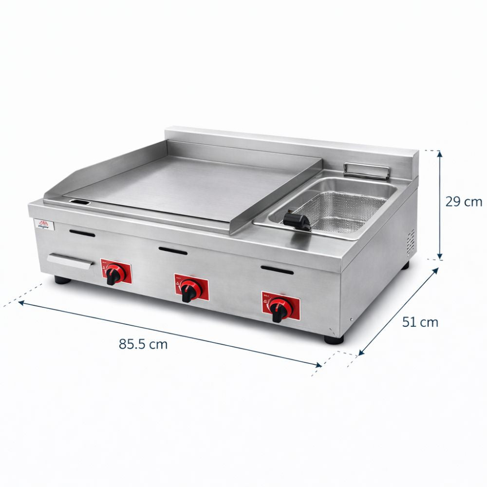 EQUIPO MIXTO KINGSTAR EMPFKG | Plancha y Freidora | Gas | Restaurante Comida Rápida