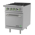 ESTUFA ASBER AER 4 24 EM | 4 Quemadores | Horno Estático | Acero Inoxidable | Restaurante Bistró Comedores Industriales Horno Quemadores Abiertos Industrial Cocción Preparación de Alimentos Restaurante Negocio Bistró Parrilla Estufa Acero