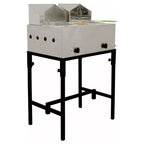 FREIDORA KITCHENMAX STORE MLM1605408034 | Freidora De Gas | Doble Tina | Plateado | Restaurante Negocio Comida Rápida