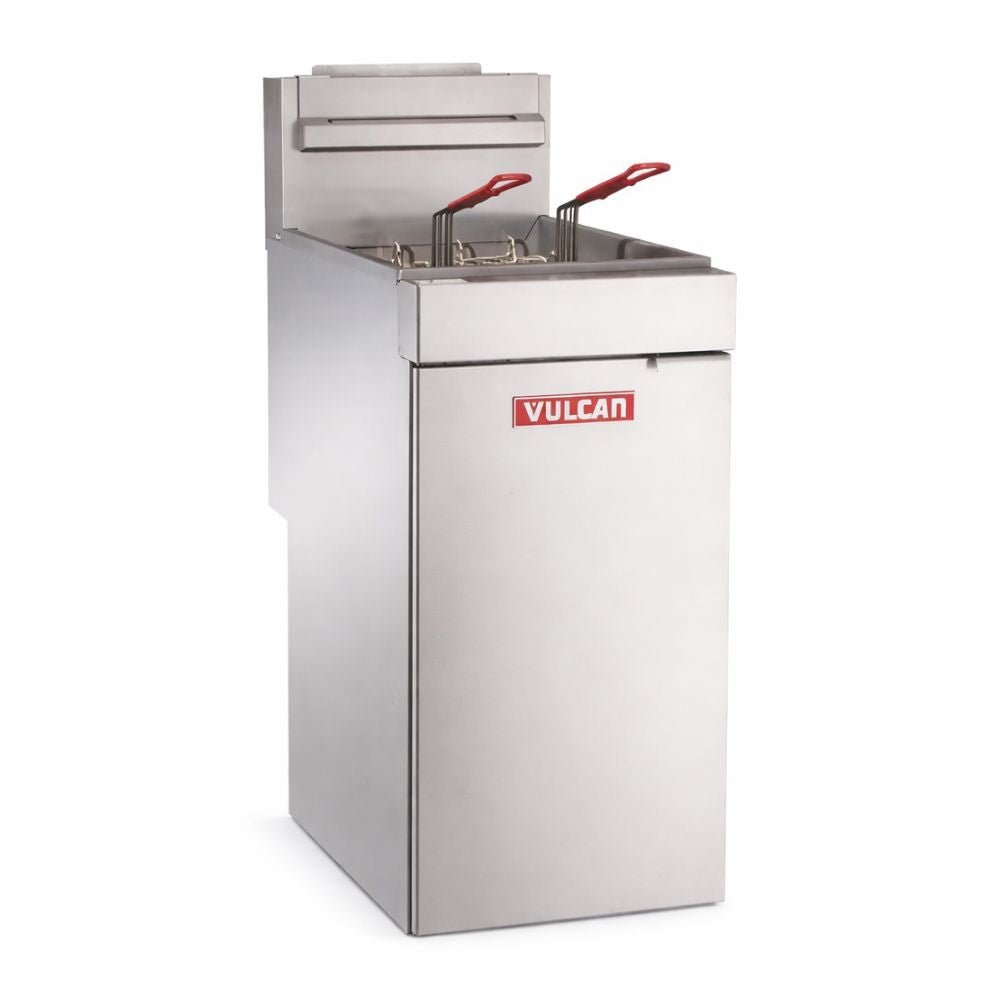 Vulcan by Hobart LG300 Freidora a Gas Puerta Reforzada Acero Inoxidable - Freidores - Vulcan - KitchenMax Store 
