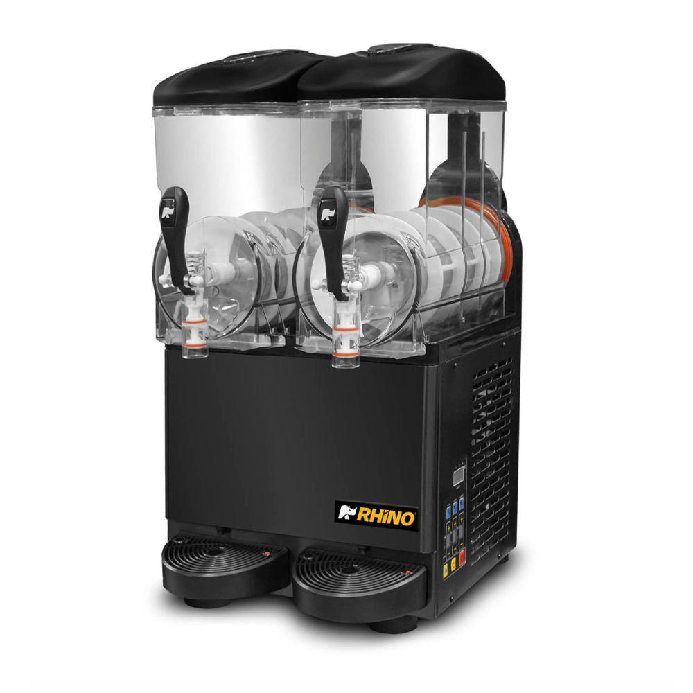 GRANIZADORA RHINO MAGRA-2T | Máquina Granizadora | Capacidad del Depósito 24 L (12 L c/u) | Cafetería Cine Restaurante Cafeteria Desayunador Restaurantes Bares Dispensador Distribuidor Repartidor Bebidas Bar Local Negocio Tienda de Convivencia 