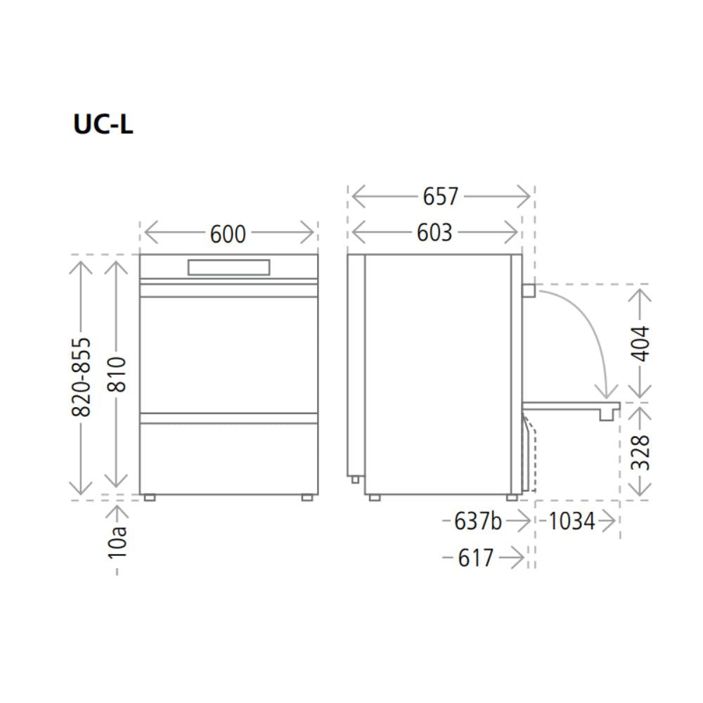 LAVAVAJILLAS WINTERHALTER 013V0087 UC- L GASTRONOM  Lavavajillas de Carga Frontal Bajo Mostrador  Acero Inoxidable  Restaurantes Banquetes Comedores Industriales Hospitales