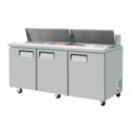 MESA DE PREPARACIÓN SOBRINOX MRSS-72-3S | Mesa de Preparación Sándwiches Ensaladas | 3 Puertas Sólidas | Restaurante Cafetería | Mesa de Preparación Refrigerada Mesa Fría de Trabajo Mega Top Pizza Ensaladas Sándwiches Ingredientes Acero Inoxidable Supermercados Restaurantes Cocina Industrial Cremería