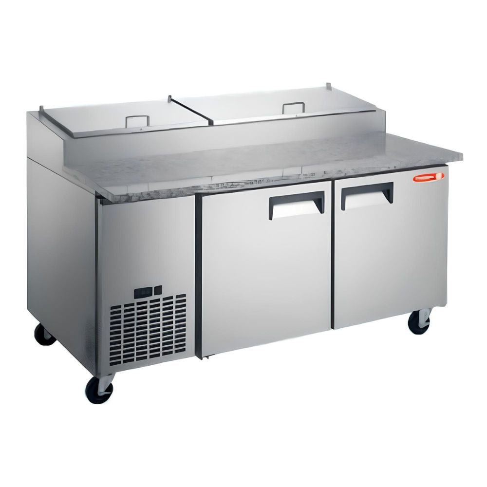 MESA FRÍA TORREY MFP-67 2P CSMFPT06715 | Mesa Fría de Preparación | 547 Litros | Acero Inoxidable | Restaurantes  Cocinas industriales Pizzerías cafeterías sandwicherías delicatessen o charcuterías hoteles cocinas de catering comedores industriales food trucks