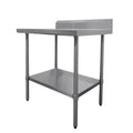 MESA INTERNATIONAL MCL.120 | Mesa con Lambrín | Frente 120 cm | Acero Inoxidable | Restaurante Cocina Industrial Cafeterías Servicios de Alimentos Comedores Industriales Cocinas Industrial