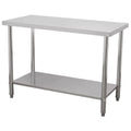 MESA KITCHENMAX STORE MLM1907759325 | Mesa de Trabajo | Frente 120 cm | Acero Inoxidable | MDF | Cocina Industrial Restaurante Bar