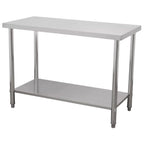 MESA KITCHENMAX STORE MLM1907759325 | Mesa de Trabajo | Frente 120 cm | Acero Inoxidable | MDF | Cocina Industrial Restaurante Bar