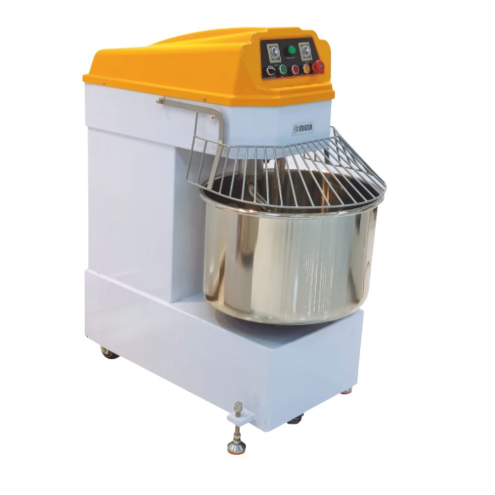 AMASADORA MIGSA HBS 60 | Amasadora Comercial 68 Litros | 2 Velocidades | Transmisión de Bandas | Panadería Pastelería Pizzería | Amasadora Industrial Revolvedora de Masa Amasadora de Pan Comercial Espiral de Harina Acero Inoxidable Panadería Pizzería Pastelería Cocina Industrial Restaurante Profesional