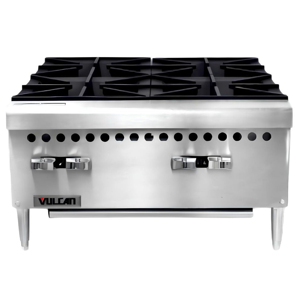 PARRILLA VULCAN VCRH12 | Estufa Parrilla a Gas | 2 Quemadores | 1 Cajón | Gas | Acero Inoxidable | Cafetería Restaurante Hotelería Bases  Patas Cocina Industrial Equipos Accesorios Para Mesas Comedor  Parrillas Asadores Planchas