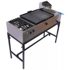 PLANCHA KITCHENMAX STORE MLM1823902054 | Plancha Parrilla Freidora | Frente 118 cm | Acero Inoxidable | Cocina Industrial Negocio Taquería