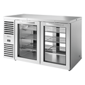 REFRIGERADOR BAJO BARRA TRUE TBR60-PTSZ1-L-S-GG-GG-1 | Refrigerador Bajo Barra | 6 Estantes |  2 Puertas | Restaurante Bar Cafetería