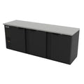 REFRIGERADOR ASBER ABBC-94 HC / S-HC | Refrigerador Contra Barra | 3 Puertas Solidas | 6 Parrillas | 34.4 Pies Cúbicos | Evaporación Automática | Cocina Hotel Fonda | Restaurante Cafetería Bar Bebidas Conservar Cerveza 