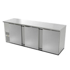 REFRIGERADOR ASBER ABBC-94 HC / S-HC | Refrigerador Contra Barra | 3 Puertas Solidas | 6 Parrillas | 34.4 Pies Cúbicos | Evaporación Automática | Cocina Hotel Fonda | Restaurante Cafetería Bar Bebidas Conservar Cerveza 