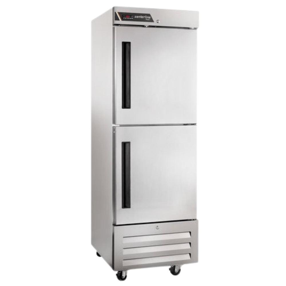REFRIGERADOR CENTERLINE CLBM-23R-HS-L | Refrigerador Vertical | 2 Medias Puertas Sólidas | Aluminio Anodizado | Cremería Comercios Carnicería Abarrotes Restaurante Lácteos Industrial Cocina Cremería Comercios Insumos Carnicería Hotel Panadería Refresquero Latas Bar Abarrotes Tiendas Abarrotes Bistró