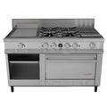San-Son SSEC Estufa Maestra Compacta Acero Inoxidable 4 Quemadores Parrilla Plancha Asador Gratinador - Estufas / Mixtos / Con y sin Horno - San Son - KitchenMax Store