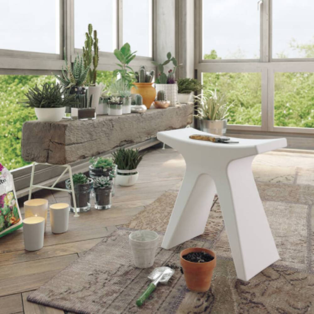 TABURETE COLOS PIGRECO | Taburete Francesco Meda Multiusos Restaurante | 43 cm | Resistente Rayos UV | Varios Colores | Polipropileno | Interior + Exterior