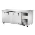 TRUE TUC-67-HC Mesa Refrigerada Bajo Barra 2 Puertas Solidas Acero Inoxidable Gris | Mesa Refrigerada de Trabajo Mesa Fría Conservadora Bajo Barra Acero Inoxidable Refrigerar Conservar Ingredientes Restaurante Cafetería Cocina Industrial Bar Cremería