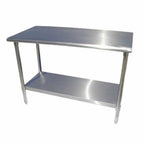 Torrey MAI 24x60 CAMAI002460 Mesa De Trabajo Acero Inoxidable Multiusos | Mesa de Trabajo Isla de Acero Inoxidable Mesa Central de Preparación Superficie de Trabajo Industrial Restaurante Cocina Industrial Hotel Comedor Industrial Negocio