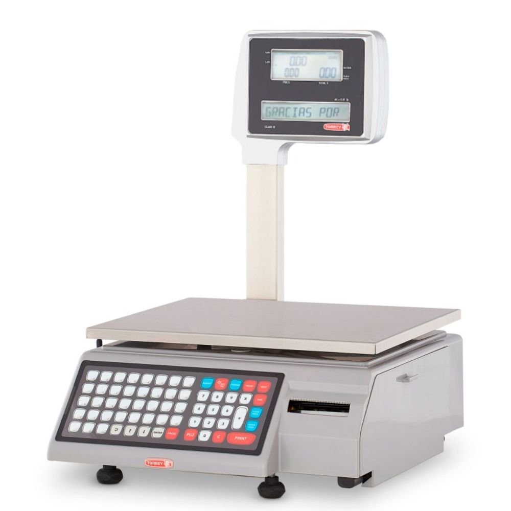 Torrey 0W-LABEL20P Bascula Etiquetadora 20 Kg para Verdureria Carniceria Sobre Mostrador Recepción Pesar Cobrar Báscula para Fruteria Verduleria Tienda Negocio Cremeria.  KitchenMax.Store. Envíos seguros a todo México. Cotiza hoy mismo.