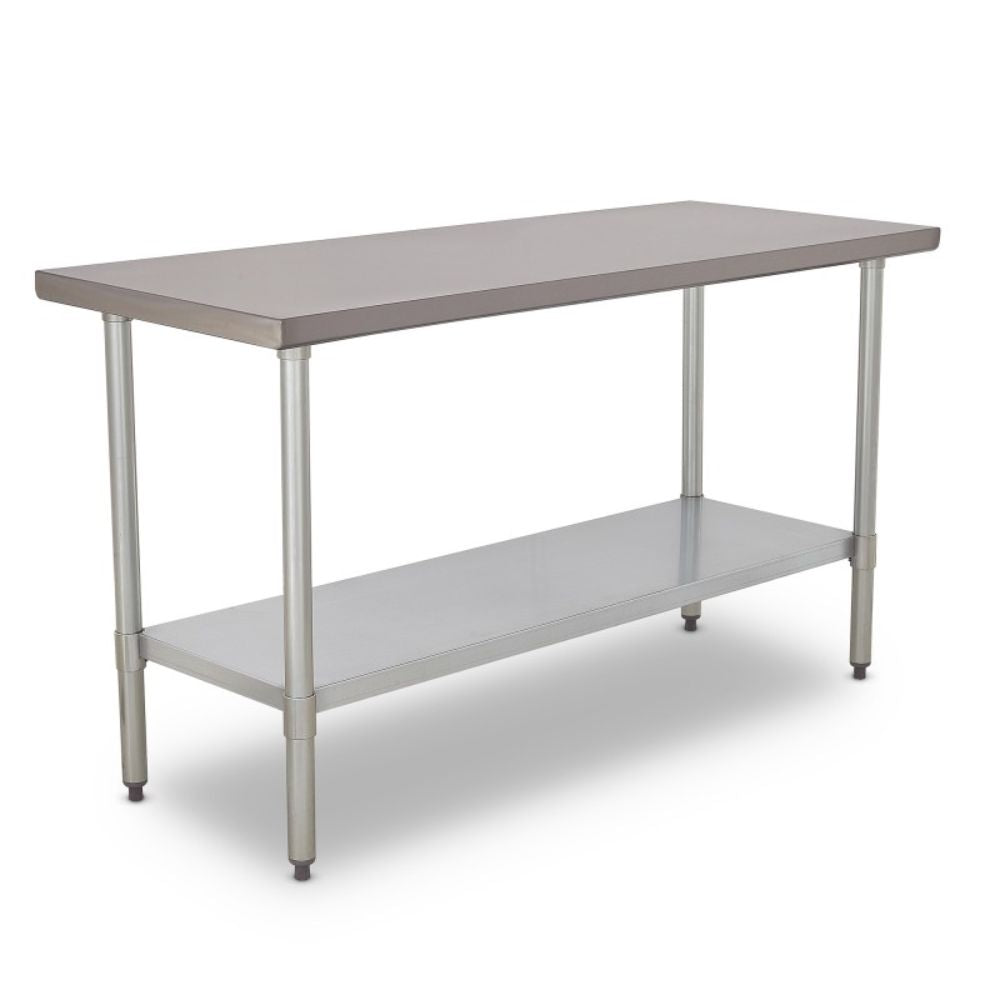 Torrey MAI 24x60 CAMAI002460 Mesa De Trabajo Acero Inoxidable Multiusos | Mesa de Trabajo Isla de Acero Inoxidable Mesa Central de Preparación Superficie de Trabajo Industrial Restaurante Cocina Industrial Hotel Comedor Industrial Negocio