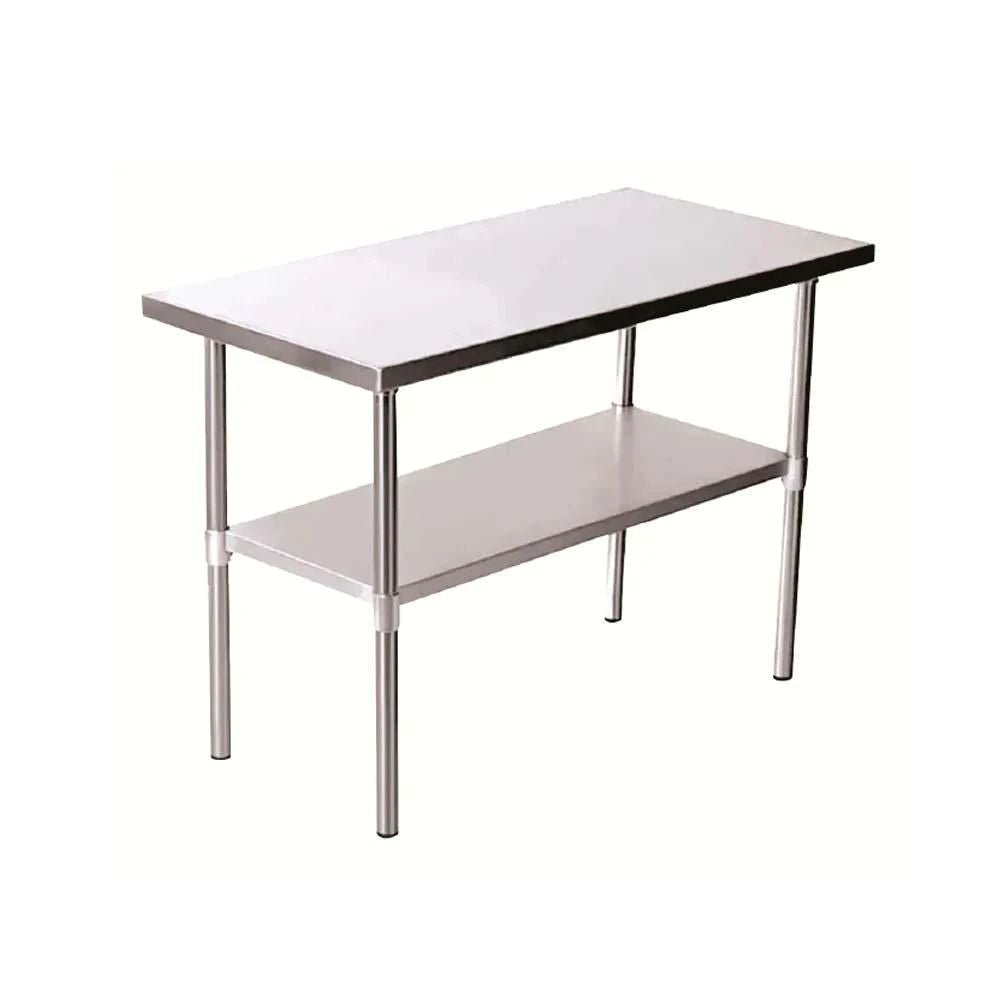 Torrey MAI 24x72 CAMAI002472 Mesa De Trabajo Acero Inoxidable Multiusos | Mesa de Trabajo Isla de Acero Inoxidable Mesa Central de Preparación Superficie de Trabajo Industrial Restaurante Cocina Industrial Hotel Comedor Industrial Negocio