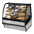 VITRINA EXHIBIDORA TRUE TDM-DZ-48-GE/GE-S-S | Vitrina Exhibidora | Cristal Curvo | 2 Puertas |  6 Estantes | Panaderías Pastelerías Cafeterías