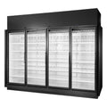 VITRINA TRUE TRM4L-NN-BLK-WHT-1BLKLLLL-4 | Vitrina Comercial | 4 Puertas | Supermercados Tiendas de autoservicio Tiendas de conveniencia Restaurantes Cafeterías Bares Heladerías Negocios de postres Hoteles Buffets Tiendas de bebidas Distribuidores de alimentos