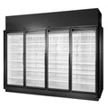VITRINA TRUE TRM4L-YN-BLK-WHT-1BLKLLLL-4 | Vitrina de Venta Minorista Auténtica | 4 Puertas | Supermercados Tiendas de autoservicio Tiendas de conveniencia Restaurantes Cafeterías Bares Heladerías Negocios de postres Hoteles Buffets Tiendas de bebidas Distribuidores de alimentos