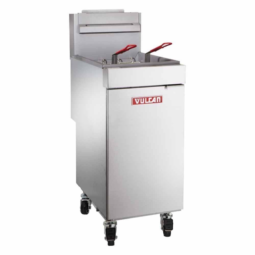 Vulcan by Hobart LG300 Freidora a Gas Puerta Reforzada Acero Inoxidable - Freidores - Vulcan - KitchenMax Store Ilustrativa