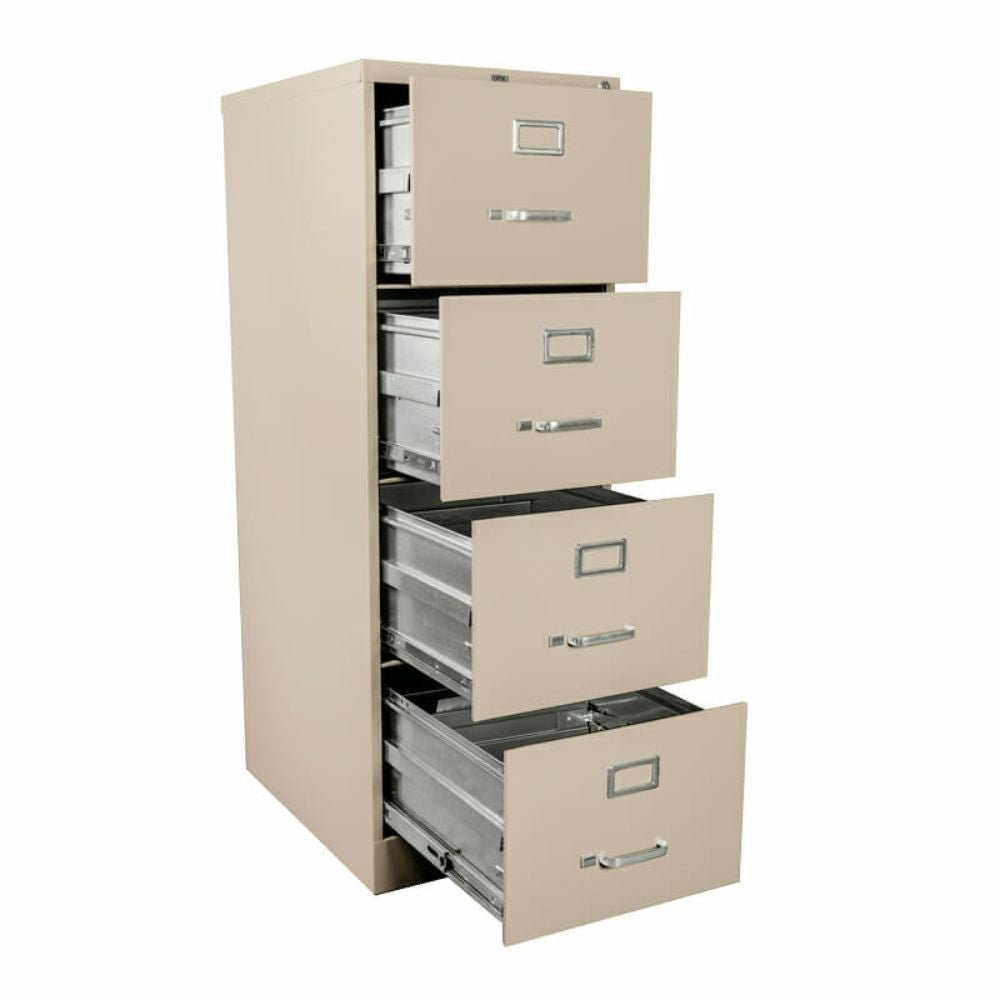 ARCHIVERO OFIK 380 INSTITUCIONAL | Archivero para Oficina | 4 Gavetas | Lámina Rolada | Interior - 380 - NOGAL BEAT - NOGAL BEAT - archivero