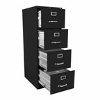 ARCHIVERO OFIK 380 INSTITUCIONAL | Archivero para Oficina | 4 Gavetas | Lámina Rolada | Interior - 380 - NOGAL BEAT - NOGAL BEAT - archivero