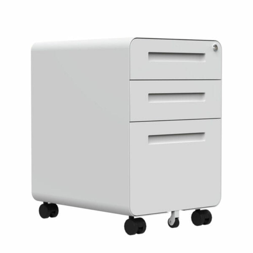 ARCHIVERO OFIK MÓVIL BILLY | Archivero para Oficina | Base con Rodajas | Blanco | Acero | Interior - 1060 - Ofik - NOGAL BEAT -