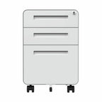 ARCHIVERO OFIK MÓVIL BILLY | Archivero para Oficina | Base con Rodajas | Blanco | Acero | Interior - 1060 - Ofik - NOGAL BEAT -