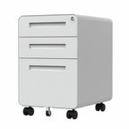 ARCHIVERO OFIK MÓVIL BILLY | Archivero para Oficina | Base con Rodajas | Blanco | Acero | Interior - 1060 - Ofik - NOGAL BEAT -