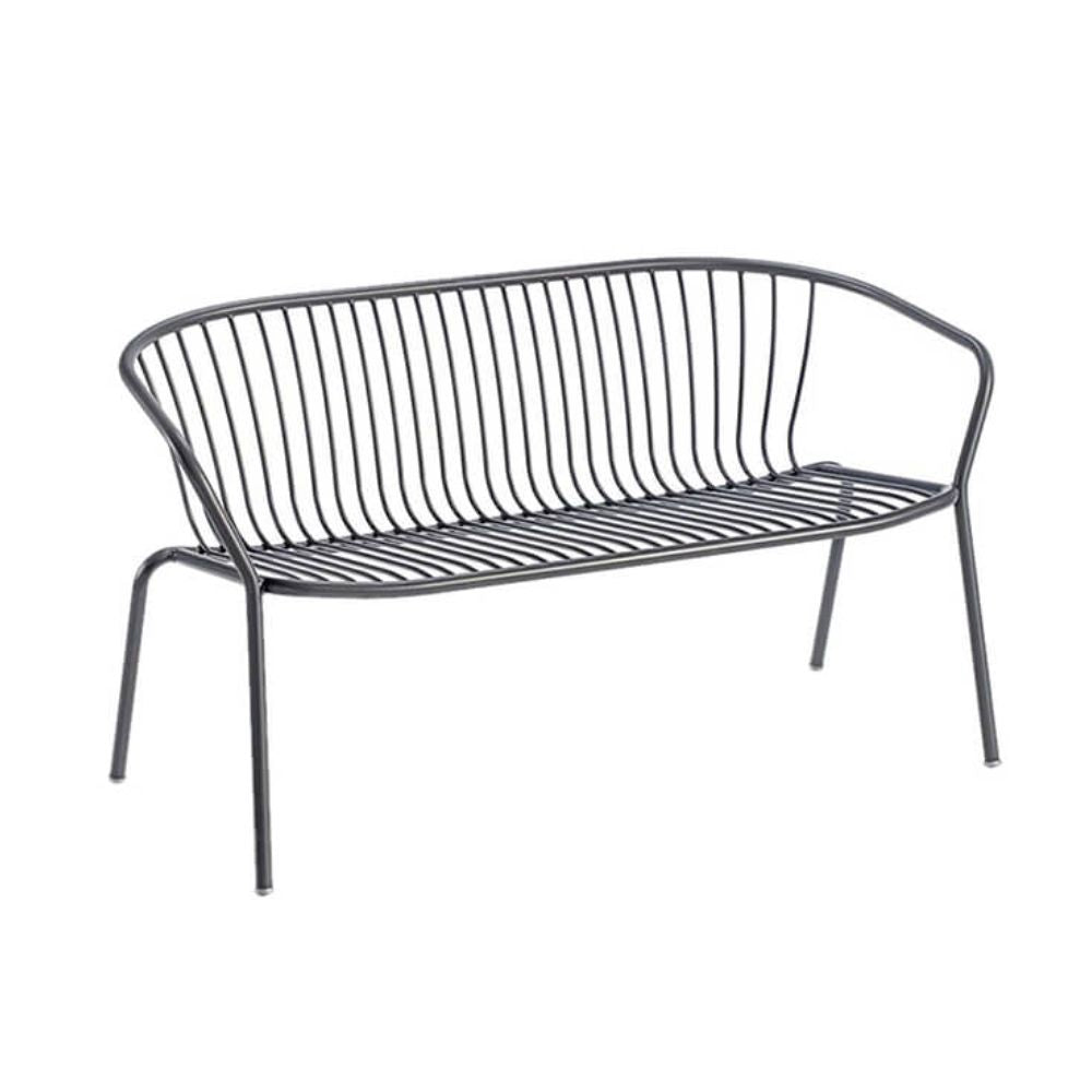 BANCA LABENZE AMITHA 155 - 22720 | Banca para Terraza Jardín Patio | 2 Plazas | Metal | Exterior - 155 - 22720 - Labenze - NOGAL BEAT - Banca